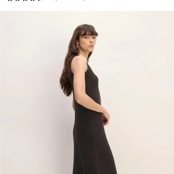 🎥 Everlane The Rib-Knit A-Line Tank Dress Sz XXL 🎥 - Picture 2 of 6